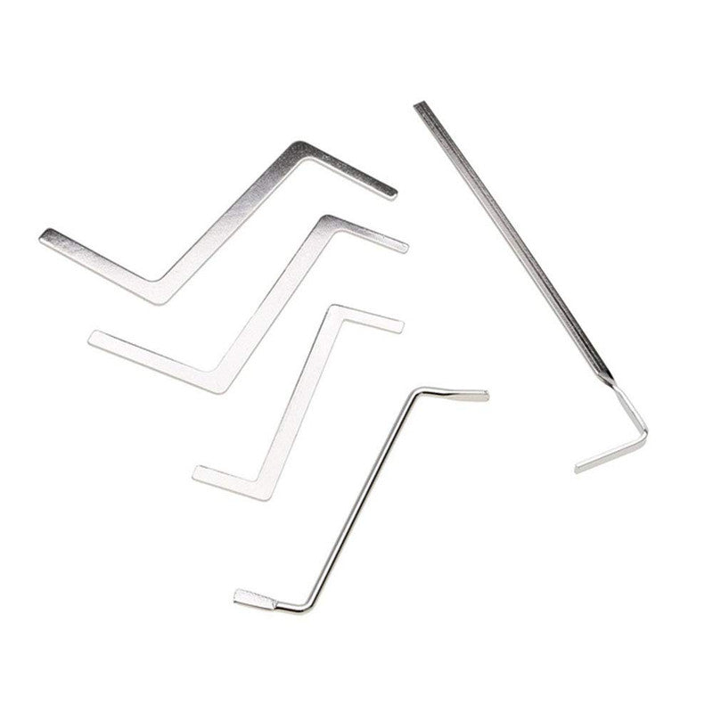 5pcs Locksmith Tools Double Row Tension Tools Stainless Stell Lock Pick Tools