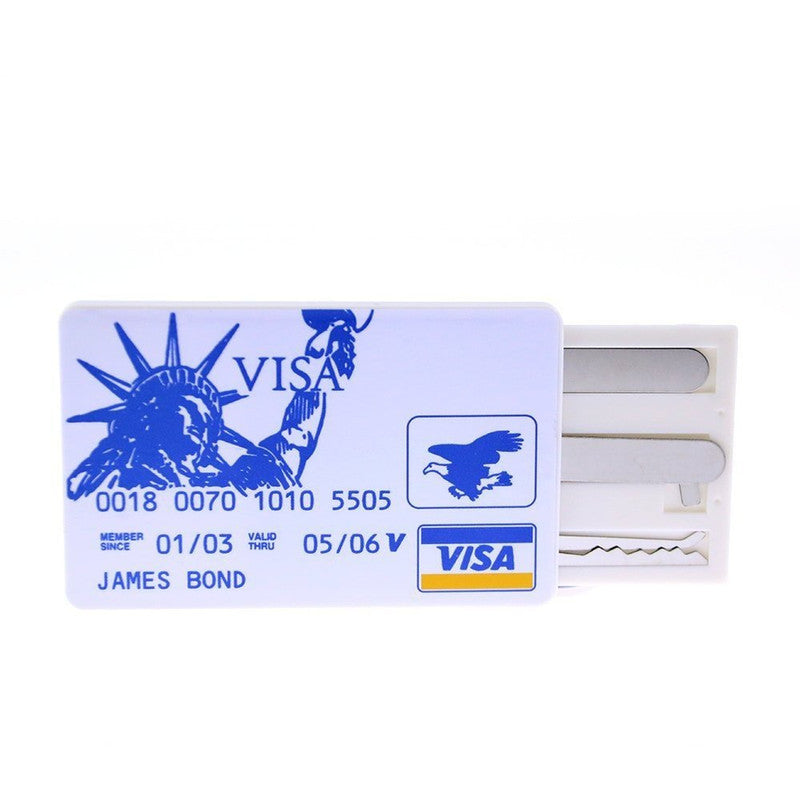 Credit Card Style Lock Pick Set, Locksmith Tools Lock Pick for Training Practice(blue)