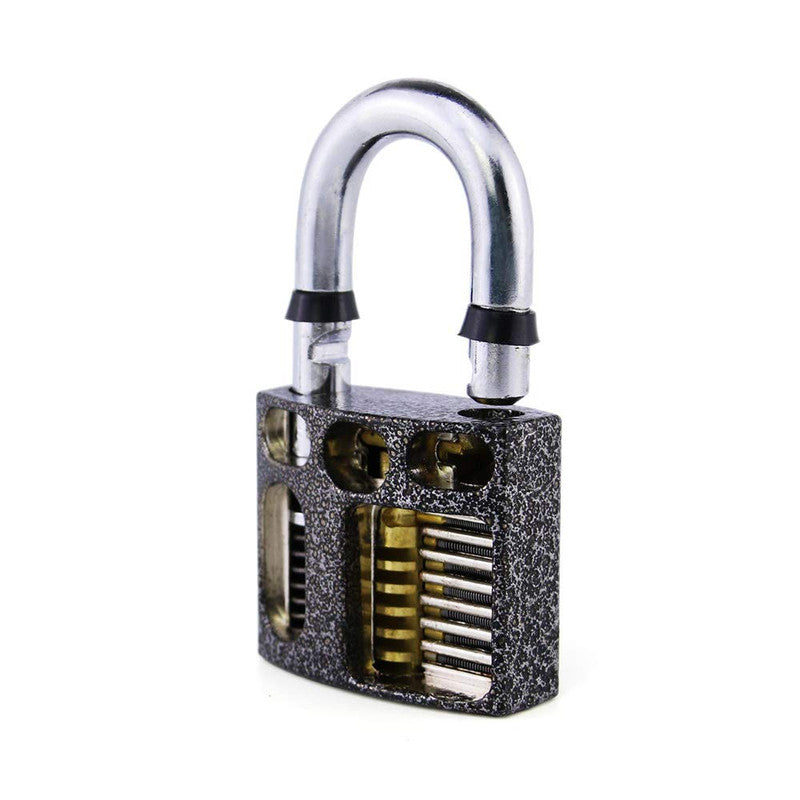 Transparent Visible Pick Cutaway Practice Padlock With Broken Key Removing Hooks Lock Kit Extractor Set Locksmith Tool(camouflage)