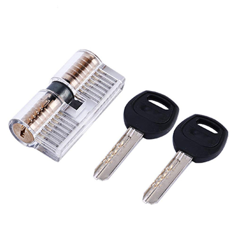 Transparent AB Kabbah Lock with 2 Keys for Locksmith and Practice Training