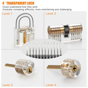 26Pcs Lock Picking Kit With 4 Keyed Padlocks