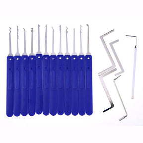 17Pcs Lock Pick Set with Transparent Padlock LockSmith Tool Acrylic