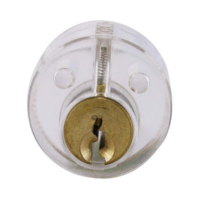 Locksmith Cylinder Lock Acrylic Clear Lock Cylinder Training Practical Lock with 2 Keys