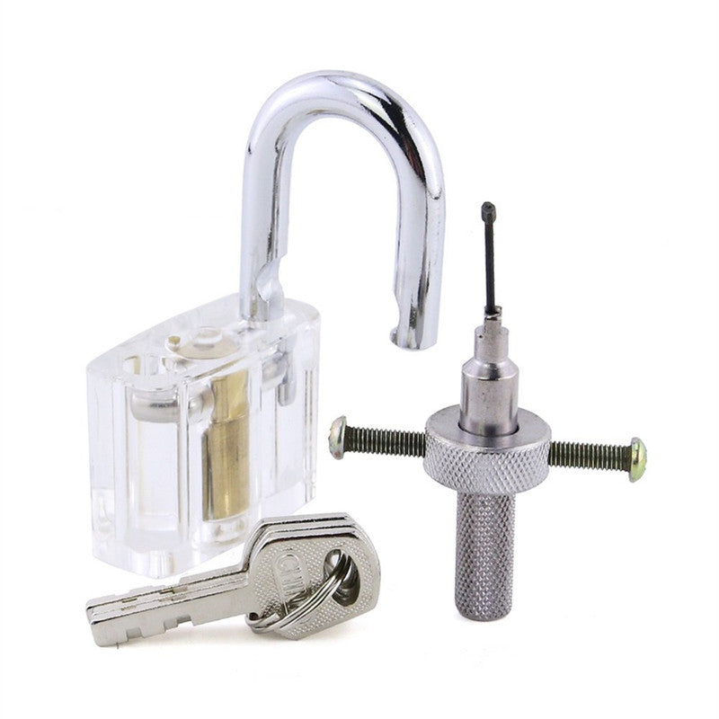 Transparent Padlock with 3 Keys Visible Encrypted Padlocks Transparent Practice Locks