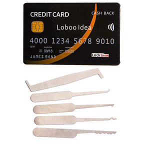 Credit Card Lock Lock Locksmith Tools Tool Kit for Training Practice Beginner Unlock (black)