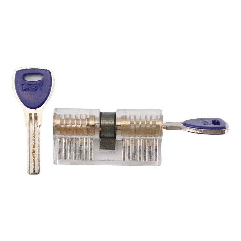 Clear Practice Training Lock Cylinder and Professional Locksmith Hook for Practice Practice Lock Picking for Beginners