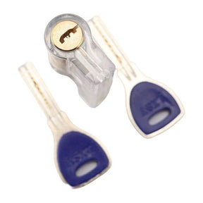 Clear Practice Training Lock Cylinder and Professional Locksmith Hook for Practice Practice Lock Picking for Beginners