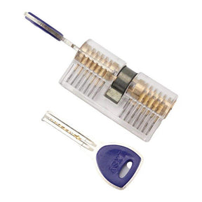 Clear Practice Training Lock Cylinder and Professional Locksmith Hook for Practice Practice Lock Picking for Beginners