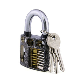 Transparent Visible Pick Cutaway Practice Padlock With Broken Key Removing Hooks Lock Kit Extractor Set Locksmith Tool（camouflage）