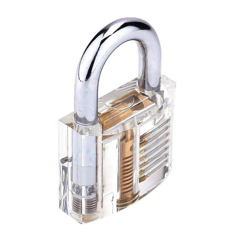 Transparent Visible Pick Cutaway Practice Padlock With Broken Key Removing Hooks Lock Kit Extractor Set Locksmith Tool