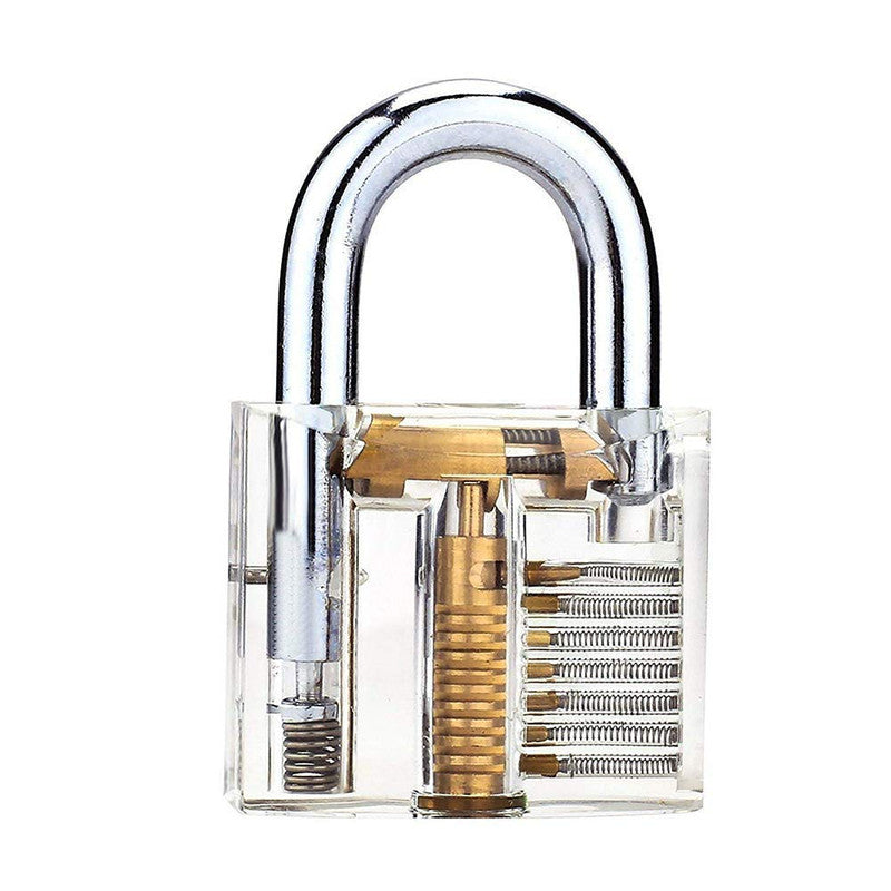 Transparent Visible Pick Cutaway Practice Padlock With Broken Key Removing Hooks Lock Kit Extractor Set Locksmith Tool