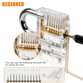 26Pcs Lock Picking Kit With 4 Keyed Padlocks