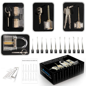 26Pcs Lock Picking Kit With 4 Keyed Padlocks